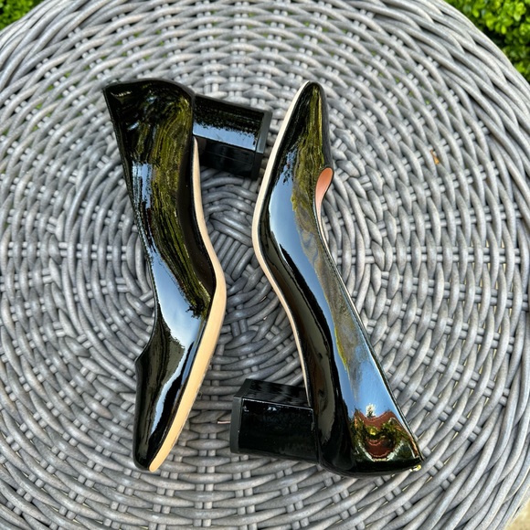 Kate Spade Kylah Square Toe Pump Black Patent Sz 7.5 - Picture 6 of 12